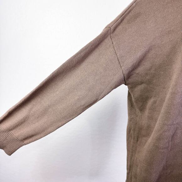 Melrose & Market Knit Mock Neck Cotton Blend Tunic Sweater Brown Walnut Size XL - Picture 3 of 8